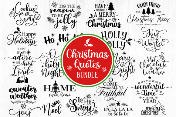 21 Christmas Quotes Graphics for Crafts