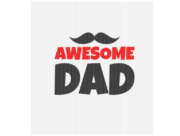 Awesome Dad Mustache Father's Day SVG