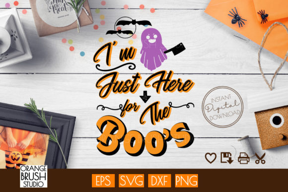 Boo SVG File: Halloween Ghost, Bat SVG