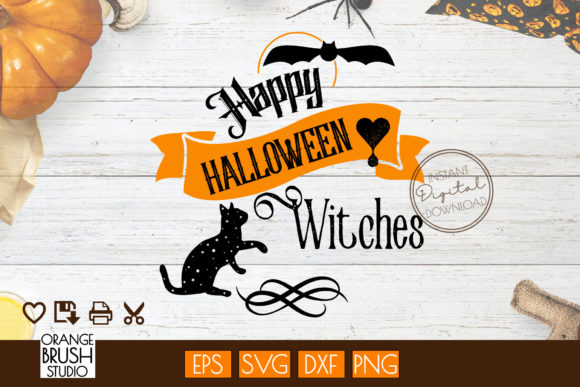 Happy Halloween Witch SVG Cricut File: Graphics & Crafts