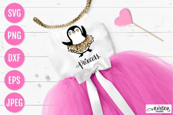 Penguin Princess SVG for Crafts and Graphics